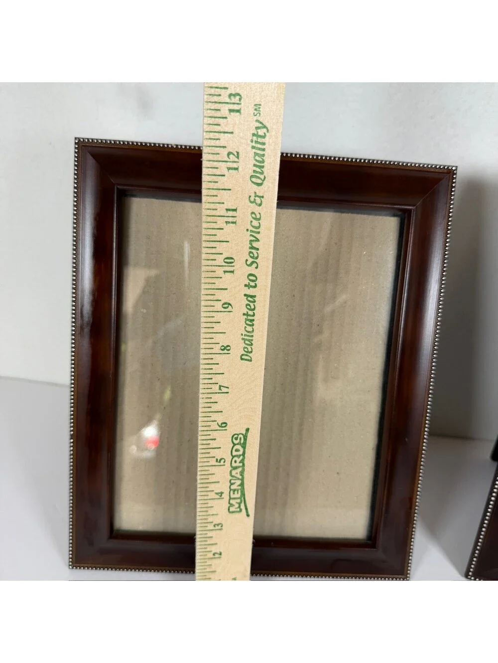 Lot of 2 Prinz 8x10 Picture Frames Dark Wood Beaded Edge Tabletop Decor C-8